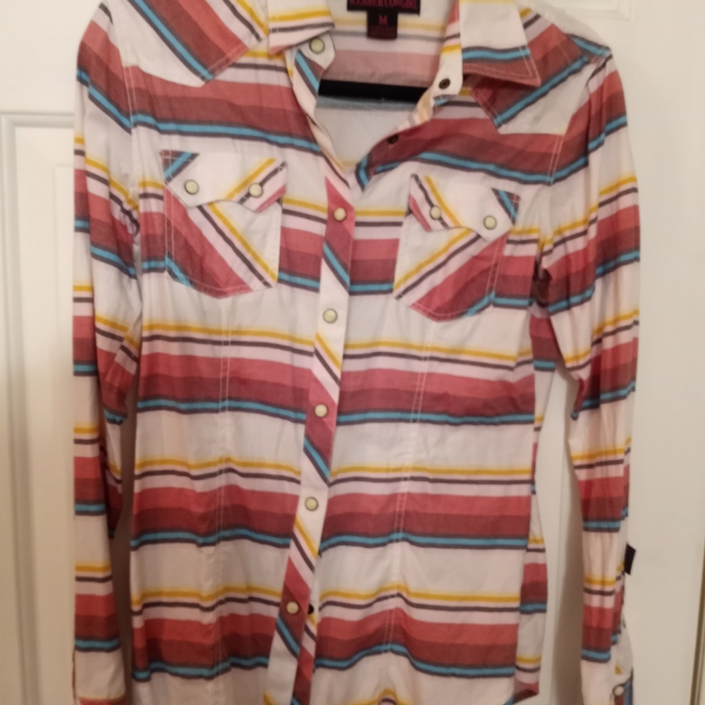 Rock and roll cowgirl western shirt